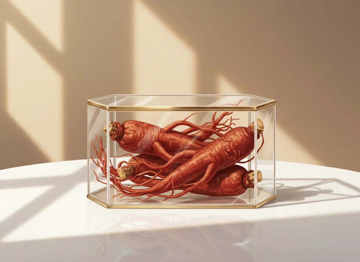 AI-generated illustration of Whole Red Ginseng Roots