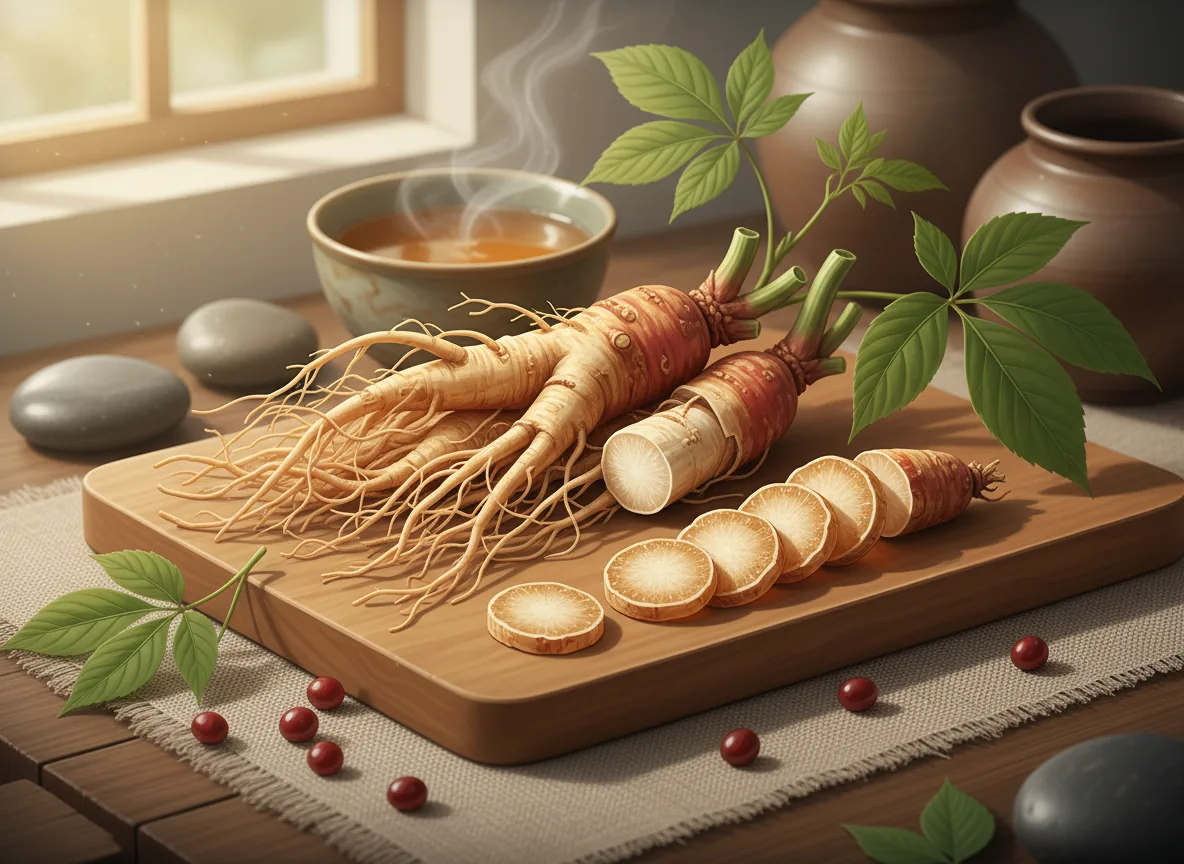 AI-generated illustration of a ginseng